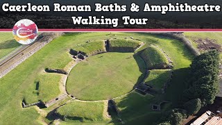 CAERLEON ROMAN BATHS amp AMPHITHEATRE WALES  Walking Tour  Pinned on Places [upl. by Reifel]