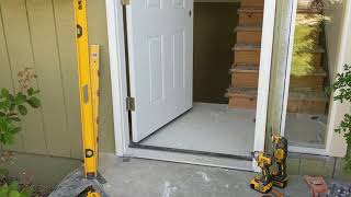 Jeld Wen Front Door Installation  Really crappy products and craftsmanship PART 1 [upl. by Rand]