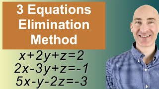 Solving Systems of 3 Equations Elimination [upl. by Guglielmo]