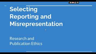 Selective Reporting and Misrepresentation of data Research and Publication ethics Phd coursework [upl. by Desiri950]