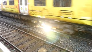 Merseyrail 507 009 making arcs at Birkdale station [upl. by Annamarie]